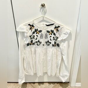 Zara Embroidered Blouse